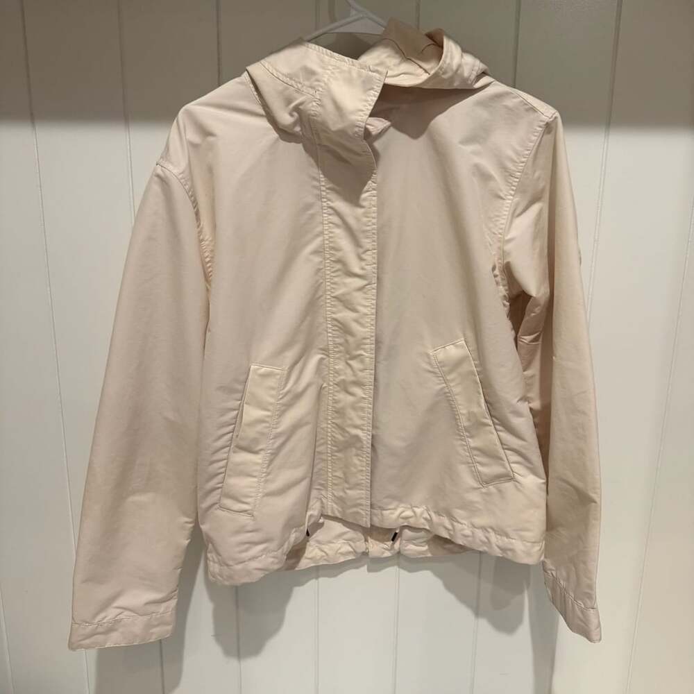 Everlane ReNew Windbreaker Jacket Size S Off White Cream